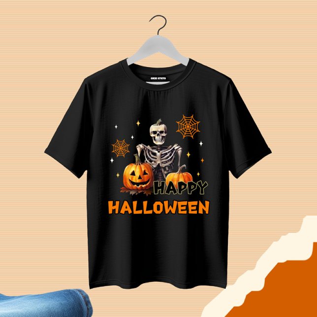 Skeleton med pumpor t shirt (Skapare uppladdad)