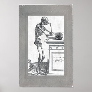 Skeleton med skal Poster