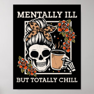 Skeleton Menter Ill, men totalt Chill Halloween Poster