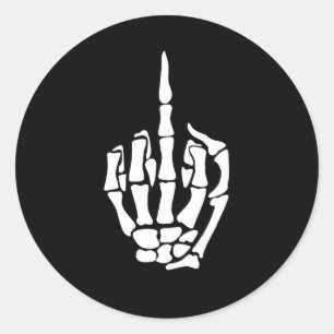 Skeleton Mitten Finger Runt Klistermärke