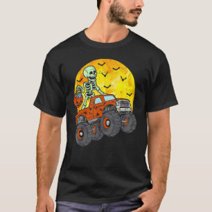 Skeleton Monster Lastbil Måne Candy Småbarn Boy Ha T Shirt