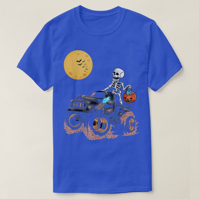 Skeleton Monster Lastbil Måne Candy Småbarn Boys H T Shirt (Design framsida)