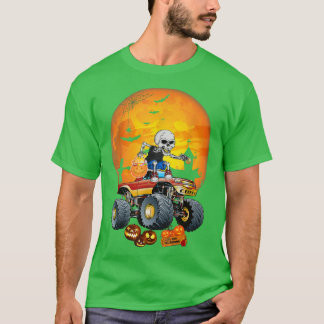 Skeleton Monster Lastbil Måne Candy Småbarn Boys H T Shirt