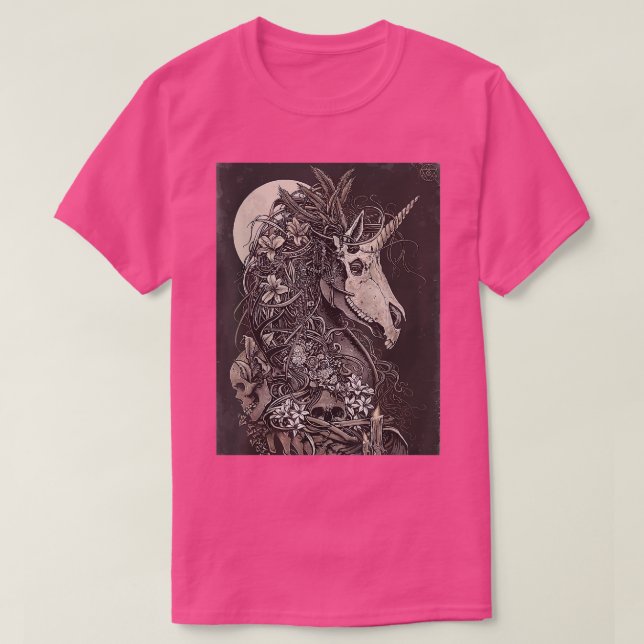 Skeleton Mörk Grunge Art T Shirt (Design framsida)
