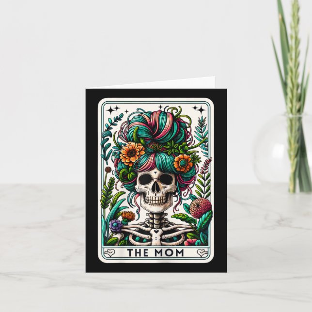Skeleton Mors dag Witch Mamma Kort (Framsida)