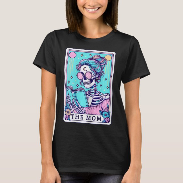Skeleton Mors dag Witch Mamma T Shirt (Framsida)