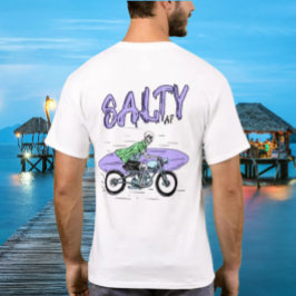 Skeleton Motorcykel av Salty AF T Shirt