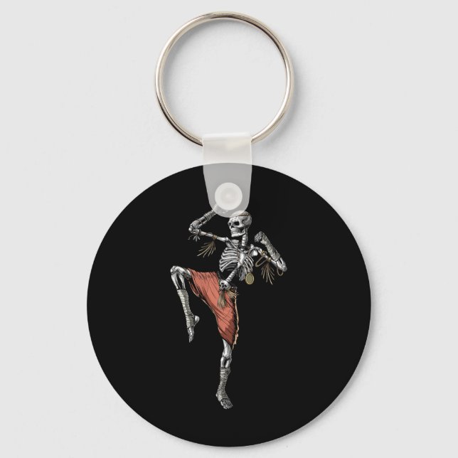 Skeleton Muay Thai Boxing Karate Kickboxing Martia Nyckelring (Framsida)