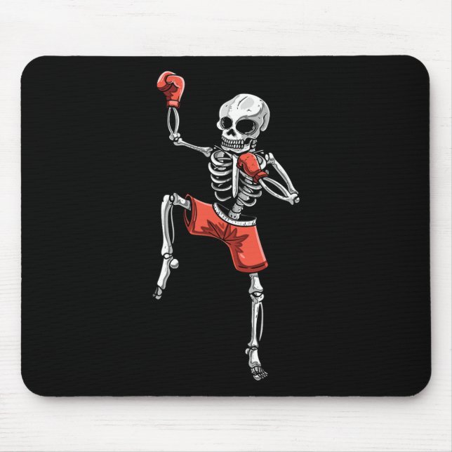 Skeleton Muay Thai Halloween Kickboxing Mma Fighte Musmatta (Framsidan)