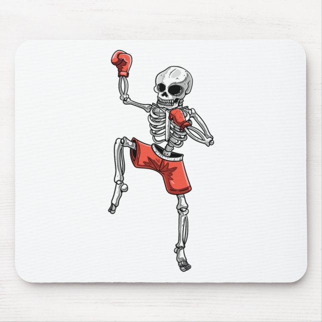 Skeleton Muay Thai Halloween Kickboxing Mma Fighte Musmatta (Framsidan)