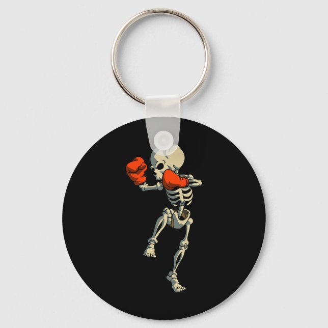 Skeleton Muay Thai Kick Boxing Mma Funny Karate Ha Nyckelring (Framsida)