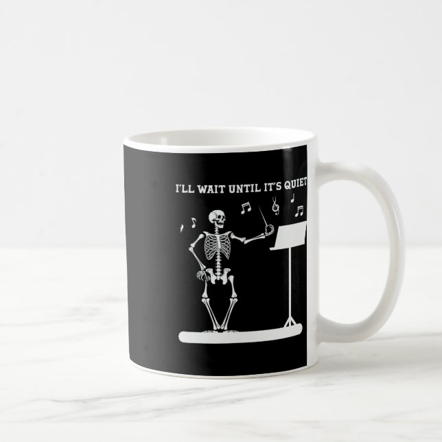 Skeleton Music Lärare jag väntar tills den är tyst Kaffemugg (Höger)