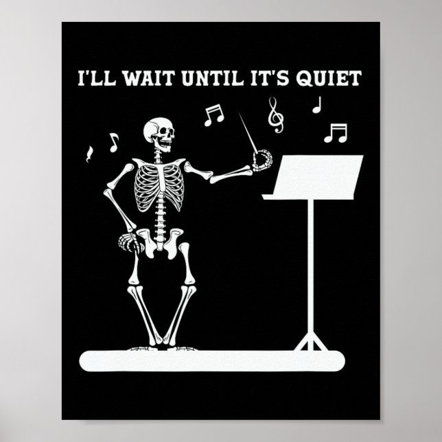 Skeleton Music Lärare jag väntar tills den är tyst Poster (Framsidan)