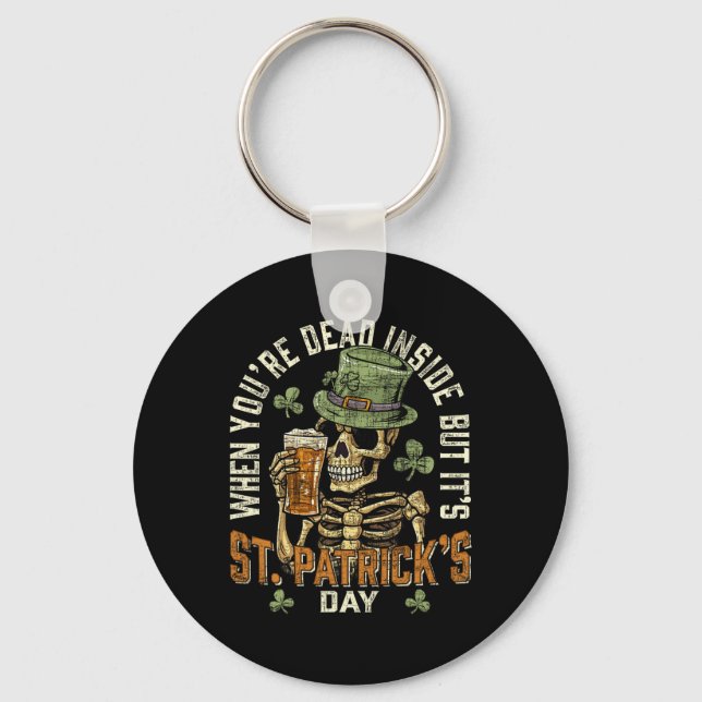 Skeleton när du är död inne men dess St Patric Nyckelring (Framsida)