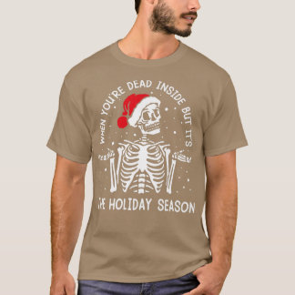 Skeleton när du är död, men det är Holi T Shirt