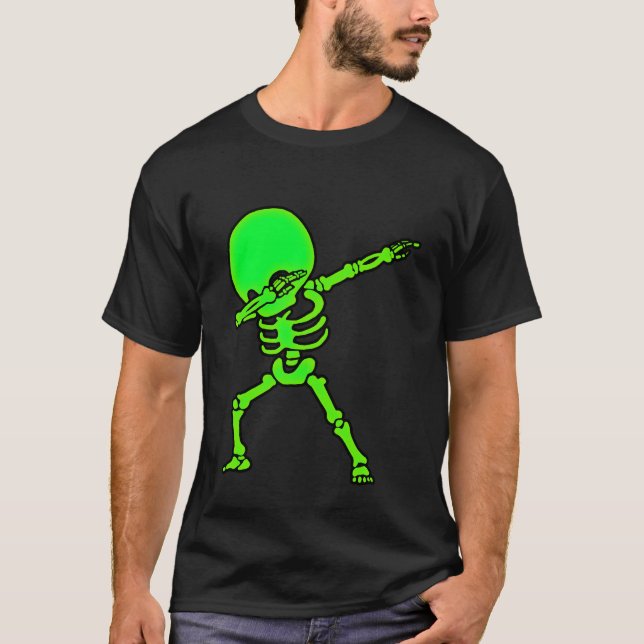 Skeleton Neon Glow T Shirt (Framsida)