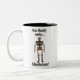 Skeleton No-Body Funny Två-Tonad Mugg