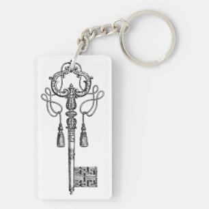 Skeleton nyckel antique black and white elegant