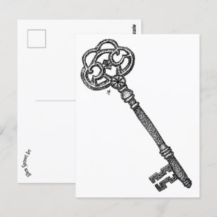 Skeleton Nyckel Vykort