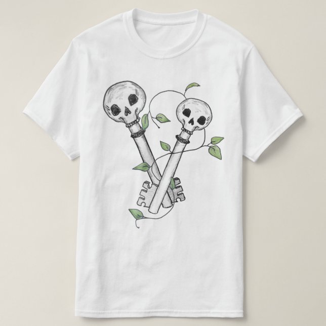 Skeleton Nycklar T Shirt (Design framsida)