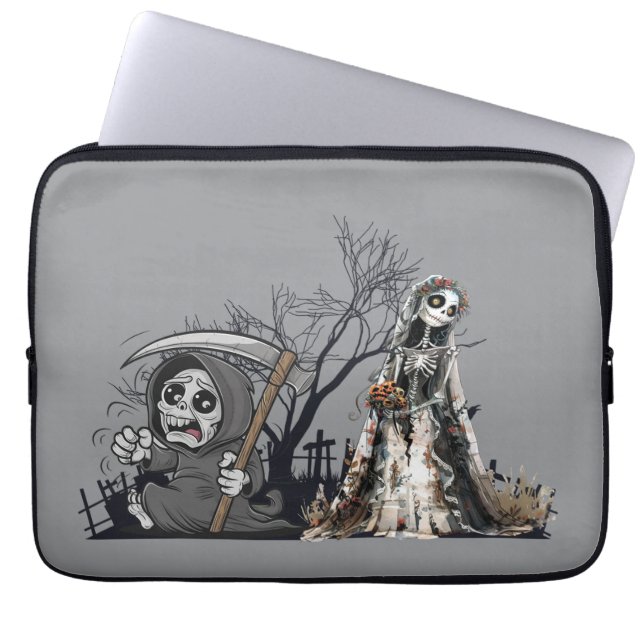 Skeleton och Corpse Bride. Laptop Fodral (Framsidan)