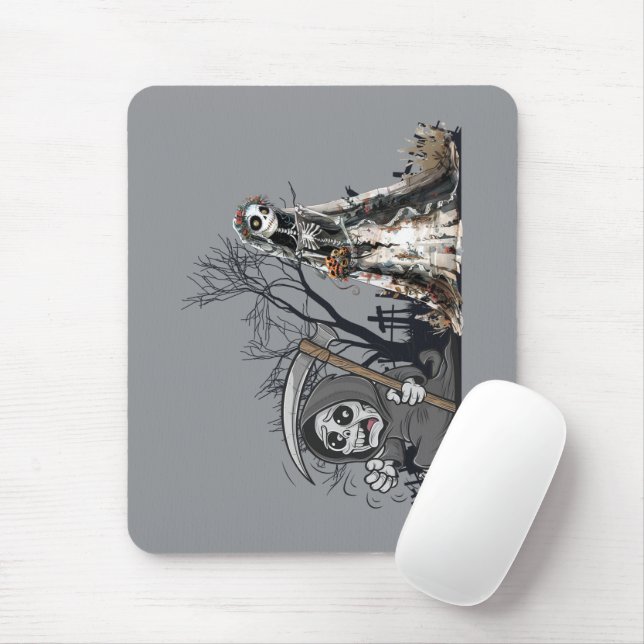 Skeleton och Corpse Bride. Musmatta (Med mus)