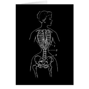 Skeleton och Corset Hälsningskort
