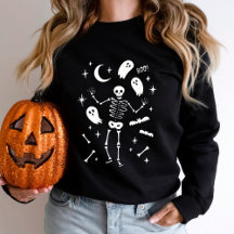 Skeleton och Cute Ghost
