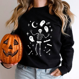 Skeleton och Cute Ghost T Shirt