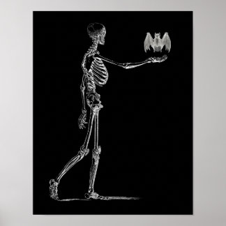 Skeleton och Fladdermus Poster