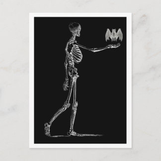 Skeleton och Fladdermus vykort