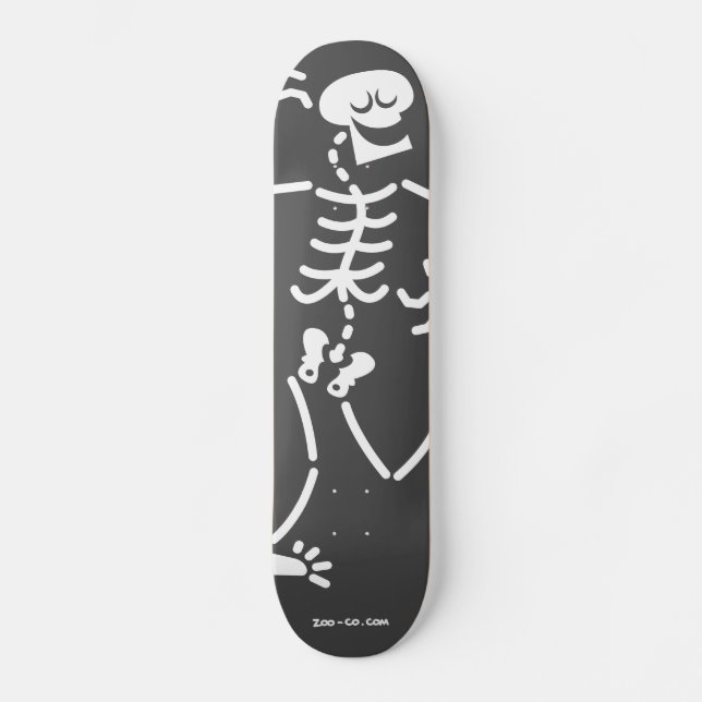 Skeleton Old School Skateboard Bräda 18 Cm (Framsida)