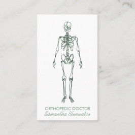 Skeleton orthopedic doktor sculpt Cadet Blue Grönt Visitkort