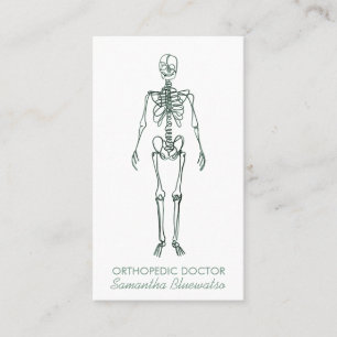 Skeleton orthopedic doktor sculpt Cadet Blue Grönt Visitkort