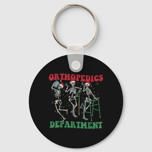 Skeleton Ortopedi Avdelning Santa Jul Nyckelring (Framsida)
