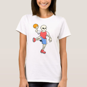 Skeleton på Handball-spelare med handboll T Shirt