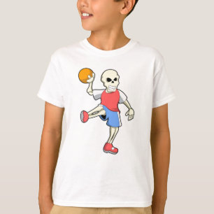 Skeleton på Handball-spelare med handboll T Shirt