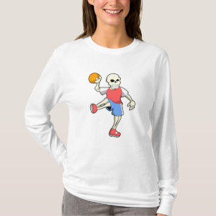 Skeleton på Handball-spelare med handboll T Shirt