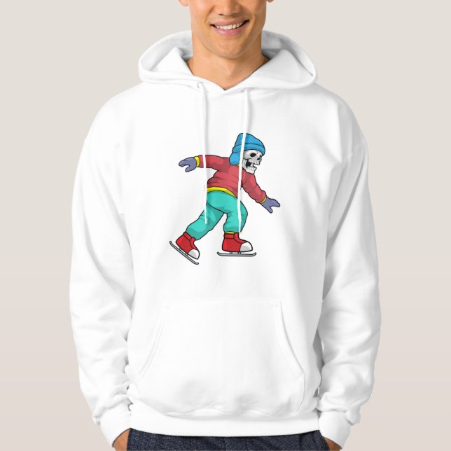 Skeleton på isar med isskal hoodie (Framsida)