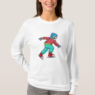 Skeleton på isar med isskal t shirt