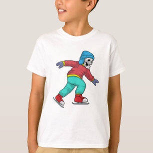 Skeleton på isar med isskal t shirt