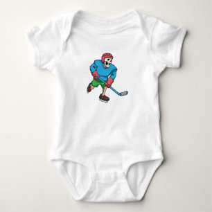 Skeleton på ishockey med ishockeyklubb t shirt