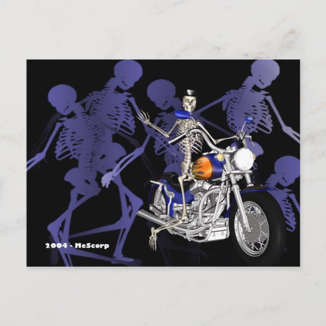 Skeleton på kupper - vykort (Framsida)