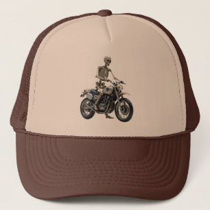 Skeleton på motorcykel keps