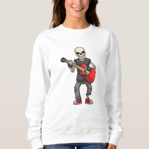 Skeleton på Music med Guitar T Shirt