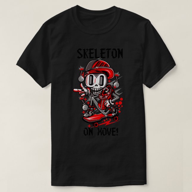 Skeleton på väg t shirt (Design framsida)