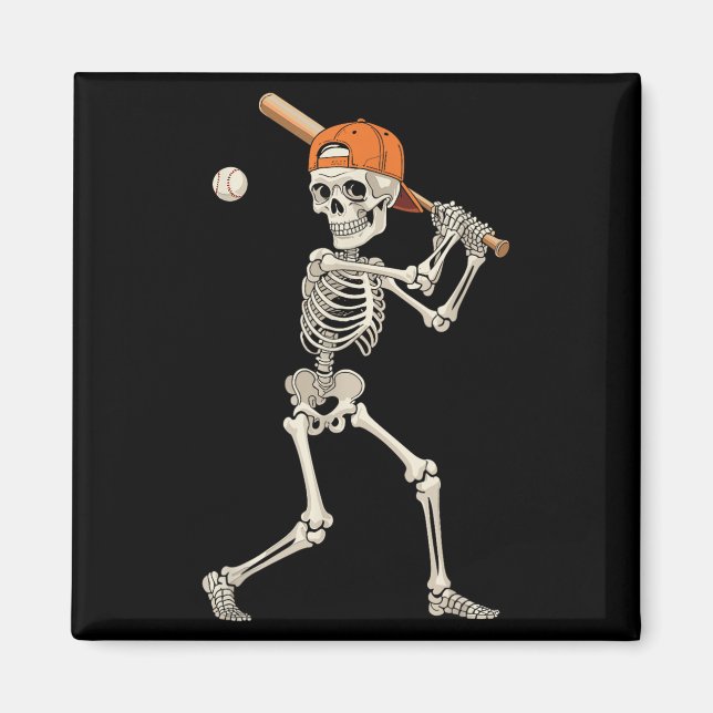 Skeleton Pappa Groovy Dada Halloween Costume Pocke Magnet (Framsidan)