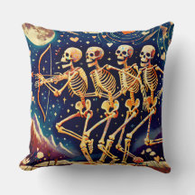 Skeleton par Alla hjärtans dag Cushion