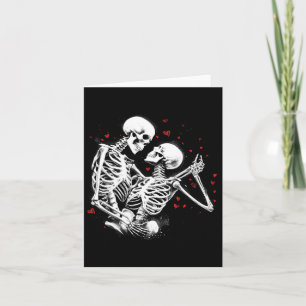 Skeleton par för Halloween Alla hjärtans dag Kort