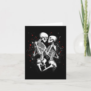 Skeleton par för Halloween Alla hjärtans dag Kort